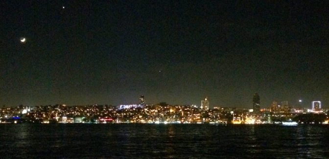Istanbul at night - Unfortunately, picture was taken with a phone camera